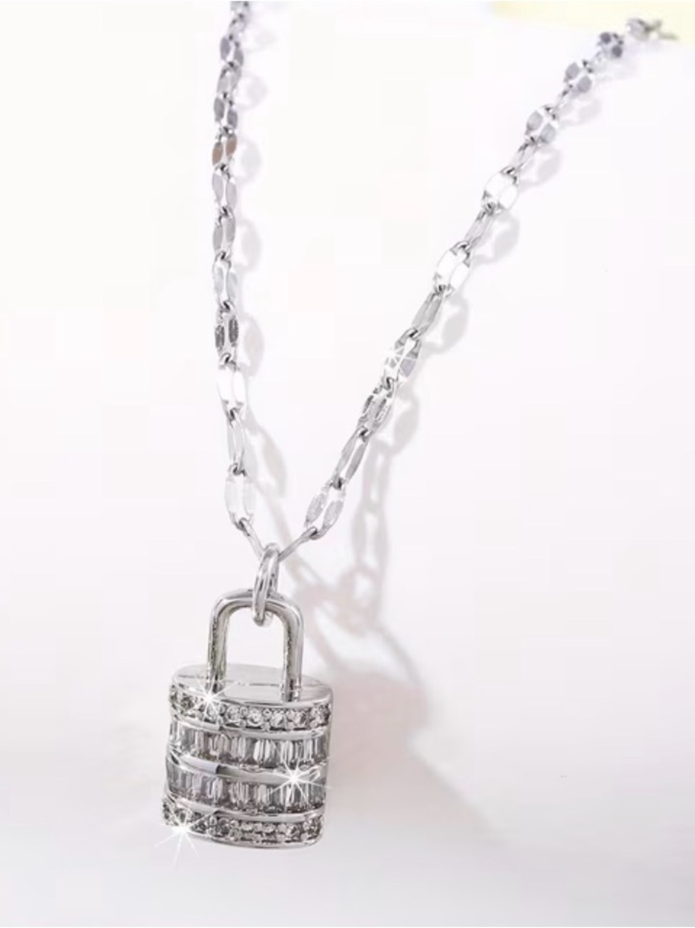 Padlock Pendant Necklace - Women's Fashion Jewelry